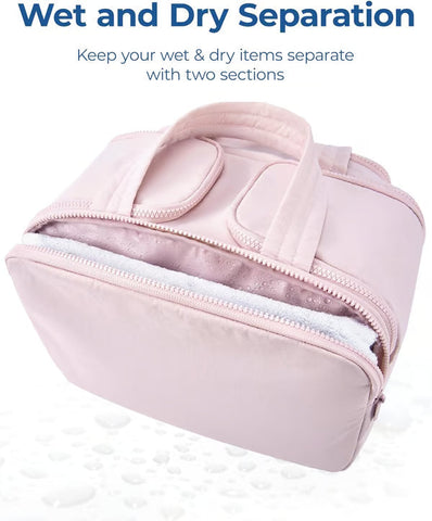 Large Capacity Wide-Open Travel Cosmetic Bag