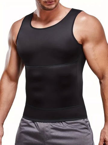Men's Sleeveless Solid Crew Neck Shapewear Undershirt