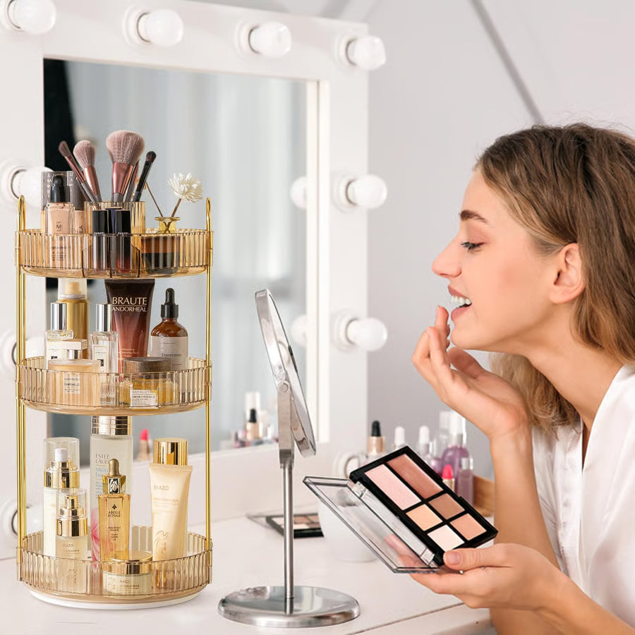 Rotating Makeup Organizer for Vanity